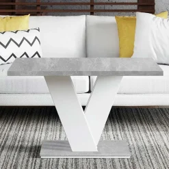 Garnero Arredamenti Tavolino da salotto 100x70cm bianco effetto marmo Amilia Discount