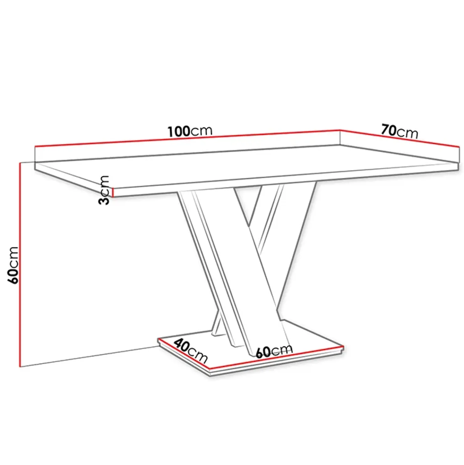Garnero Arredamenti Tavolino da salotto 100x70cm bianco effetto marmo Amilia Discount