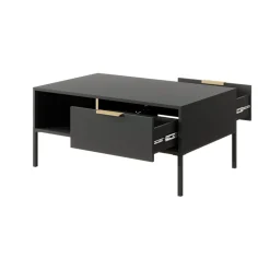 Garnero Arredamenti Tavolino da salotto 97x60cm con cassetto antracite Nebula Best