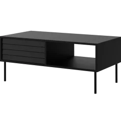 Garnero Arredamenti Tavolino da salotto 100x55cm con vano nero Wild Nero Opaco New