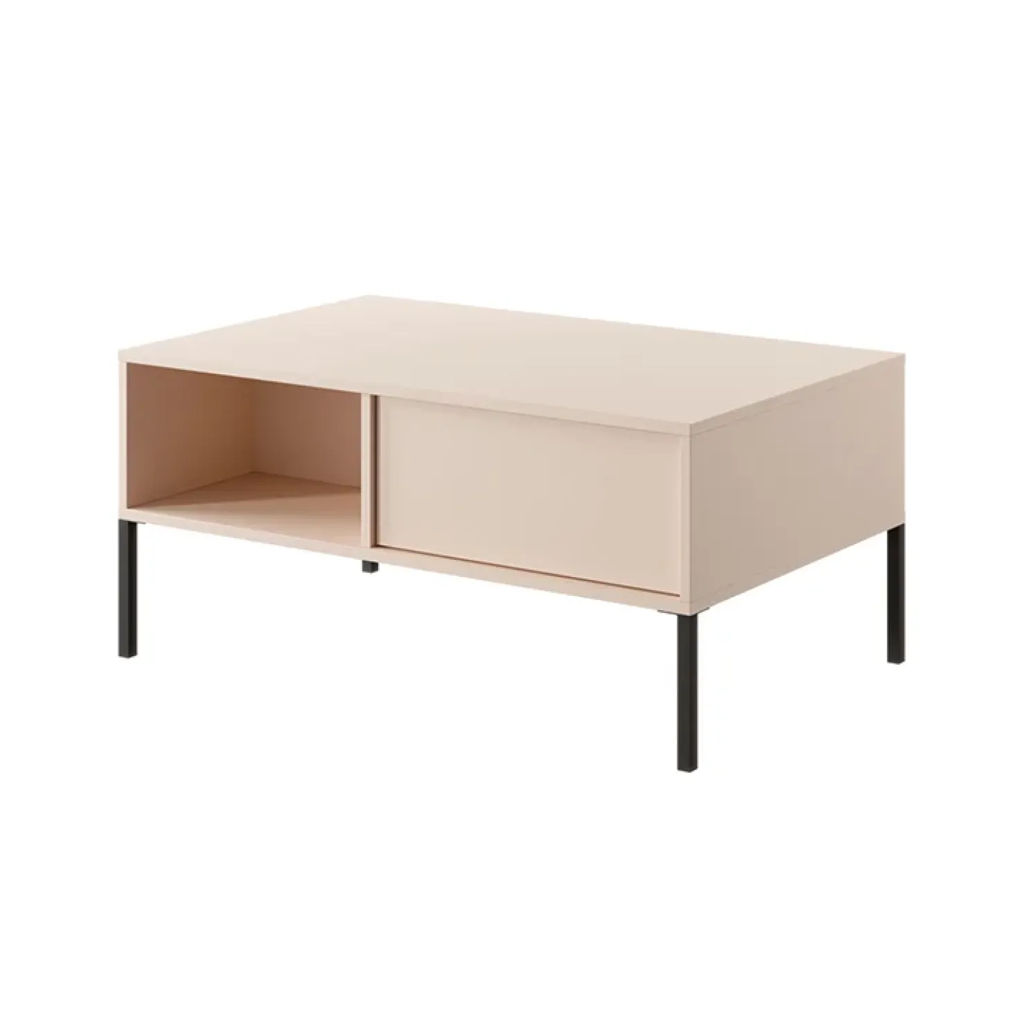 Garnero Arredamenti Tavolino da salotto 97x60cm con cassetto beige Melly Outlet