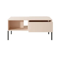 Garnero Arredamenti Tavolino da salotto 97x60cm con cassetto beige Melly Outlet