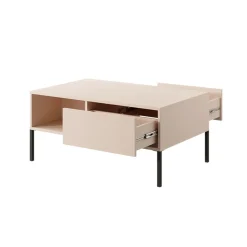 Garnero Arredamenti Tavolino da salotto 97x60cm con cassetto beige Melly Outlet