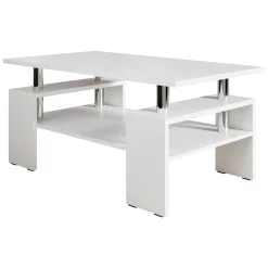 Garnero Arredamenti Tavolino da salotto 110x60cm design moderno bianco Thalena Bianco Opaco