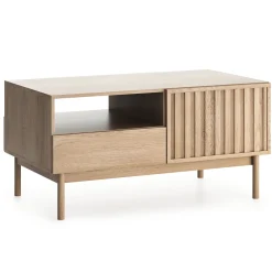 Garnero Arredamenti Tavolino da salotto 106x53cm design cannettato rovere Colby Best