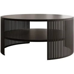 Garnero Arredamenti Tavolino da salotto 75x75cm design moderno nero Elisera Nero Opaco