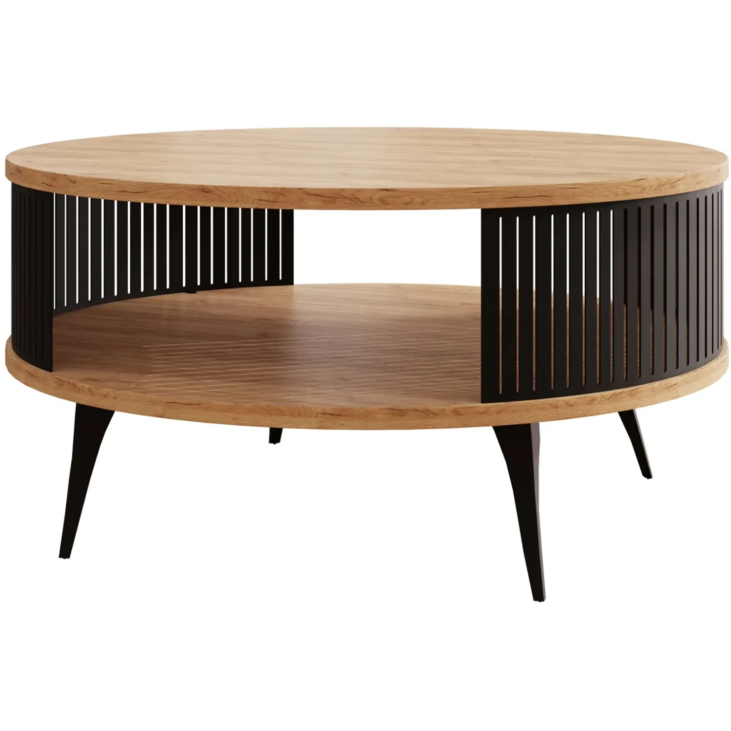 Garnero Arredamenti Tavolino da salotto 75x75cm design moderno rovere nero Valeris Rovere - Nero opaco Online