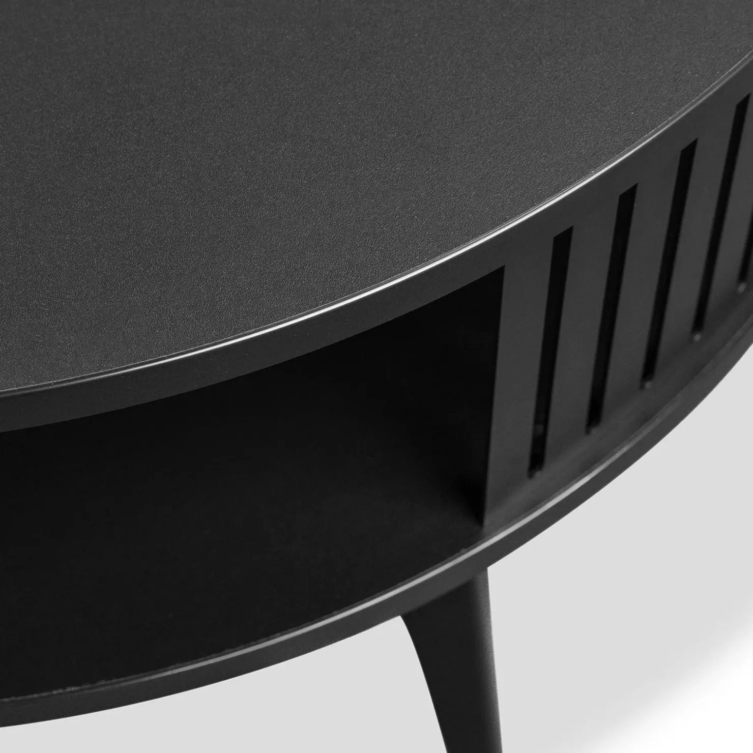 Garnero Arredamenti Tavolino da salotto 75x75cm design moderno nero Valeris Nero Opaco Outlet