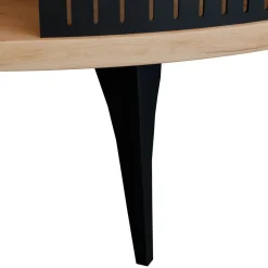 Garnero Arredamenti Tavolino da salotto 75x75cm design moderno rovere nero Elisera Rovere - Nero opaco Hot