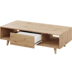 Garnero Arredamenti Tavolino da salotto 120x60cm design cannettato rovere Branch Discount