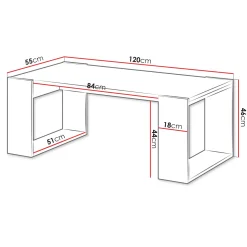 Garnero Arredamenti Tavolino da salotto 120x55cm moderno rovere antracite Tampere Outlet