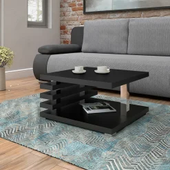 Garnero Arredamenti Tavolino da salotto 60x60cm moderno Zaphira Nero Opaco Online