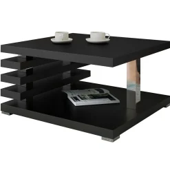 Garnero Arredamenti Tavolino da salotto 60x60cm moderno Zaphira Nero Opaco Online