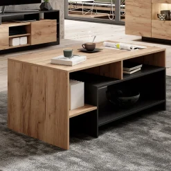 Garnero Arredamenti Tavolino da salotto 120x60cm rovere antracite Blob Rovere - Antracite Discount