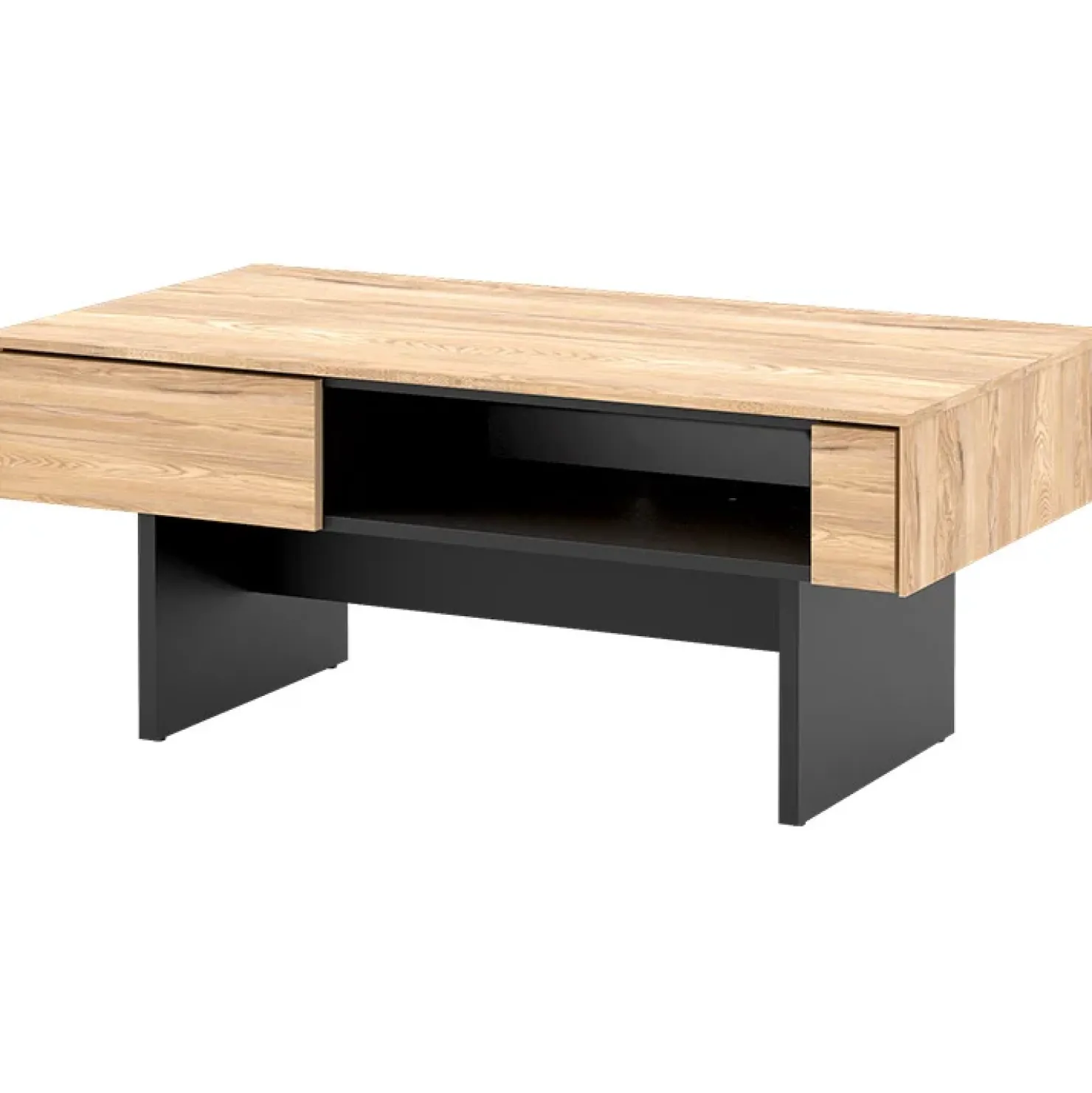 Garnero Arredamenti Tavolino da salotto 110x46cm rovere nero Alabaster