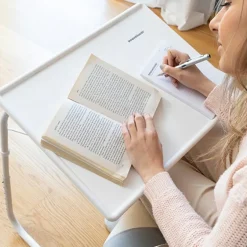 Garnero Arredamenti Tavolino pieghevole multiposizione 53x70cm metallo bianco Giga Hot