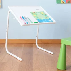 Garnero Arredamenti Tavolino pieghevole multiposizione 53x70cm metallo bianco Giga Hot