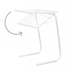 Garnero Arredamenti Tavolino pieghevole multiposizione 53x70cm metallo bianco Giga Hot