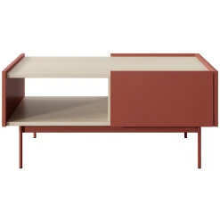Garnero Arredamenti Tavolino salotto 97x65cm design moderno rosso Passion Outlet