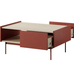 Garnero Arredamenti Tavolino salotto 97x65cm design moderno rosso Passion Outlet