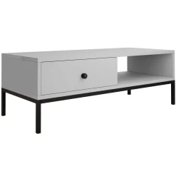 Garnero Arredamenti Tavolino salotto 90x50cm design moderno Pollon Grigio Best