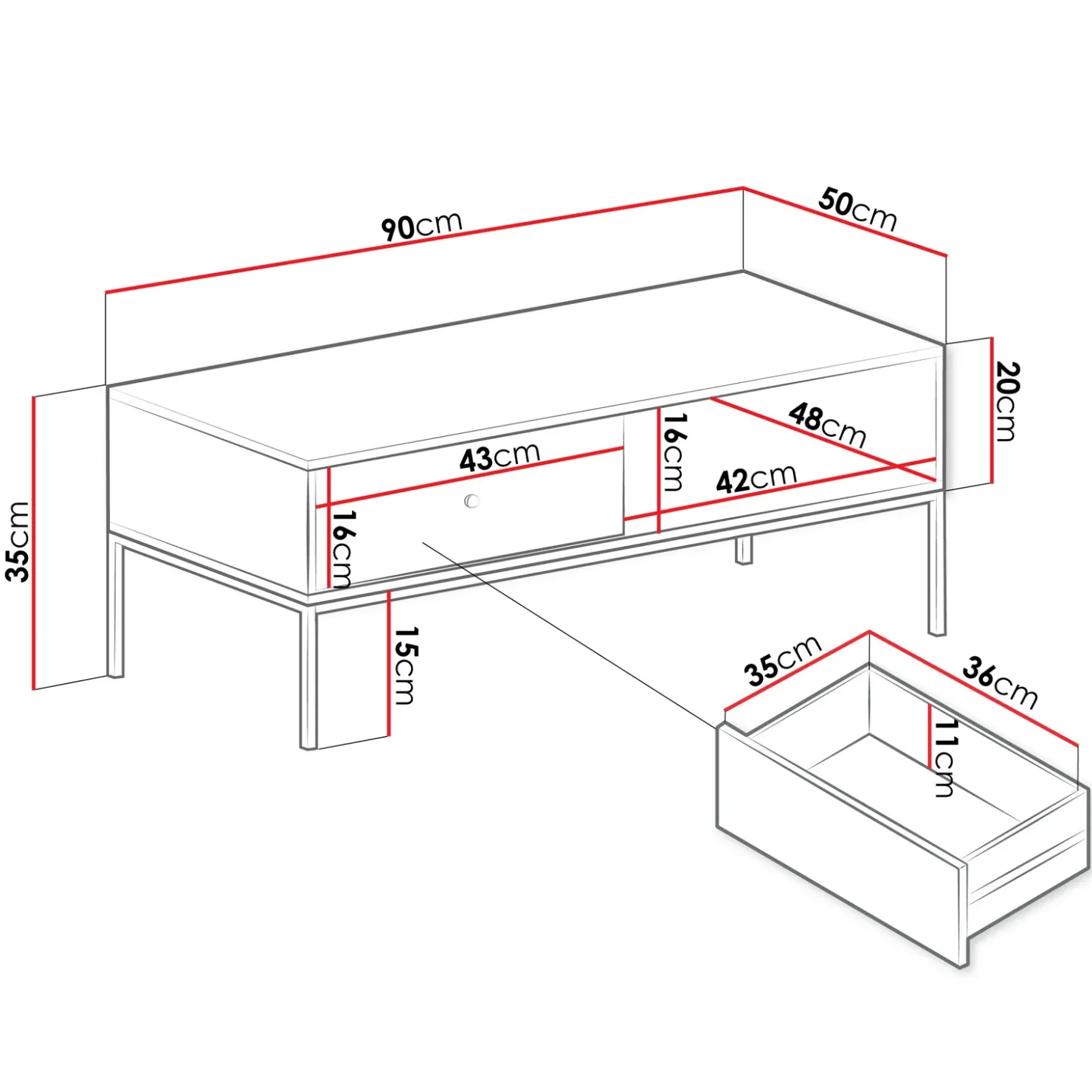 Garnero Arredamenti Tavolino salotto 90x50cm design moderno Pollon Grigio Best