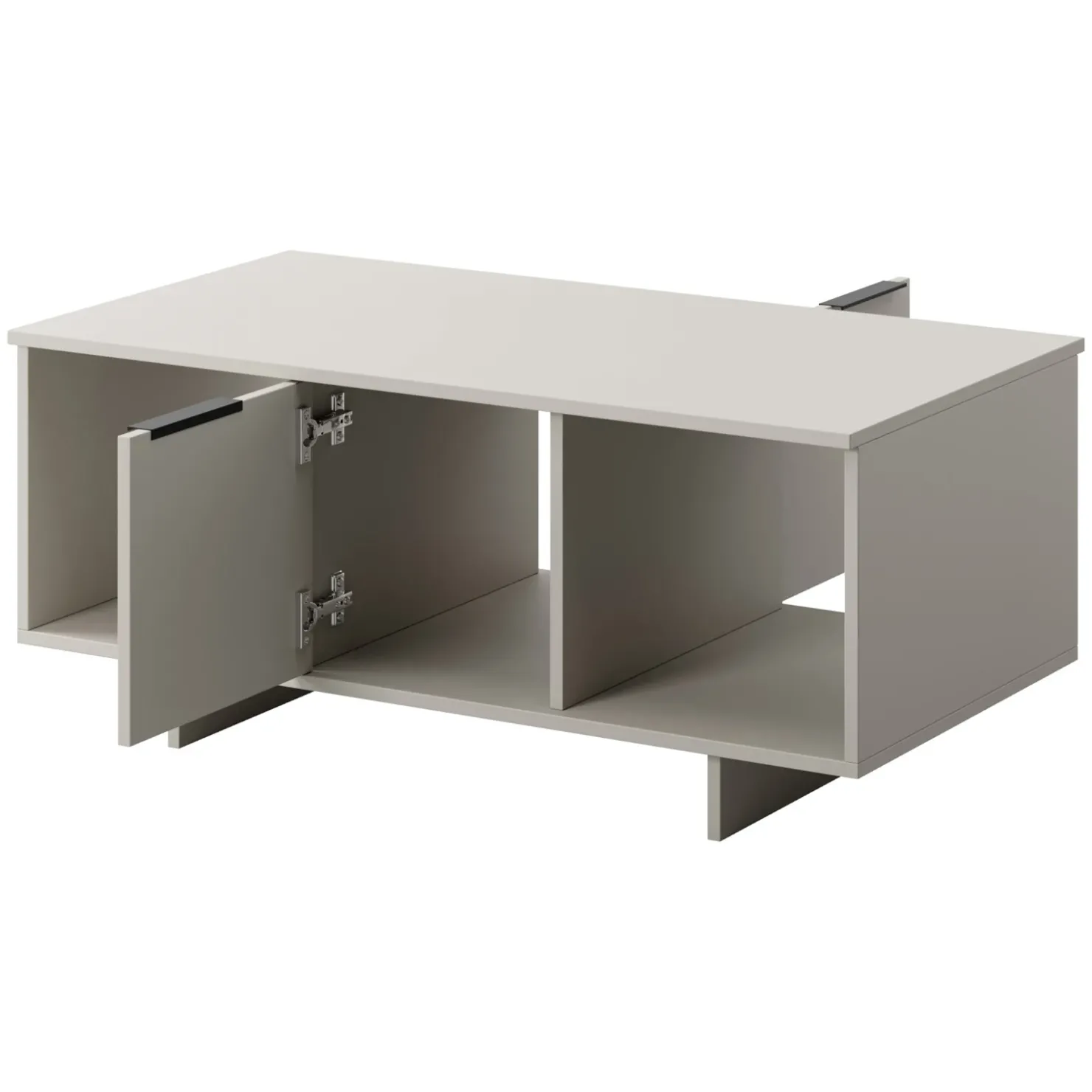 Garnero Arredamenti Tavolino soggiorno 100x55cm 2 ante grigio Stone