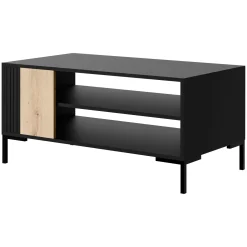 Garnero Arredamenti Tavolino soggiorno 100x55cm rovere nero Duble Online