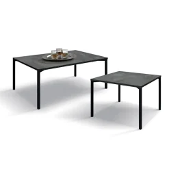 Garnero Arredamenti Tavolino 55x90 cm da salotto rettangolare acciaio ossidato metallo Eral Sale