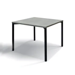 Garnero Arredamenti Tavolino 55x55 cm da salotto grigio metallo Blade Cemento Sale