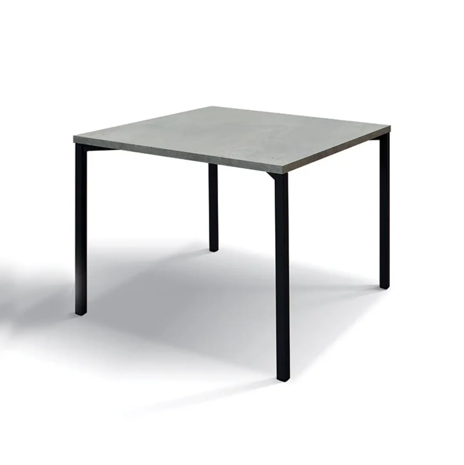 Garnero Arredamenti Tavolino 55x55 cm da salotto grigio metallo Blade Cemento Sale