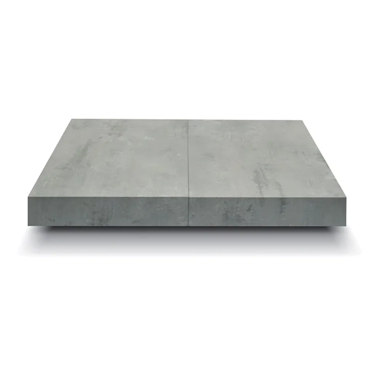 Garnero Arredamenti Tavolino 55x55 cm da salotto grigio metallo Blade Cemento Sale