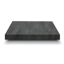 Garnero Arredamenti Tavolino 55x55 cm da salotto acciaio ossidato metallo Eral New