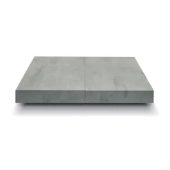 Garnero Arredamenti Tavolino 55x90 cm da salotto rettangolare grigio metallo Blade Cemento Best