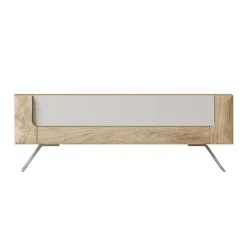 Garnero Arredamenti Tavolino 110x65cm da salotto 1 cassetto rovere tortora lucido Jumbo Tortora - Rovere Best