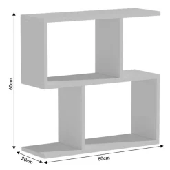 Garnero Arredamenti Tavolino 60x60cm da salotto con libreria design grigio antico Priocca Cemento Hot