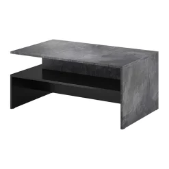 Garnero Arredamenti Tavolino 100x45cm da salotto design ossido e nero Emotion Gihome® Nero Opaco - Ossido Sale