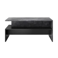 Garnero Arredamenti Tavolino 100x45cm da salotto design ossido e nero Emotion Gihome® Nero Opaco - Ossido Sale