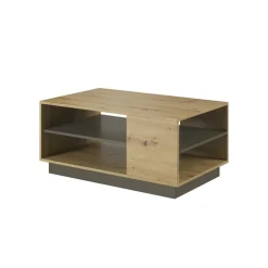 Garnero Arredamenti Tavolino 100x60cm da salotto moderno design rovere Noa Gihome® Rovere - Antracite Sale