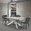 Garnero Arredamenti Tavolo 160/240 allungabile effetto marmo bianco bronzo metallo bianco Filly Hot