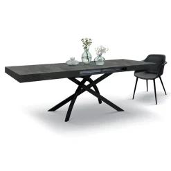 Garnero Arredamenti Tavolo 140/220 cm allungabile acciaio ossidato metallo Otab Ossido Online