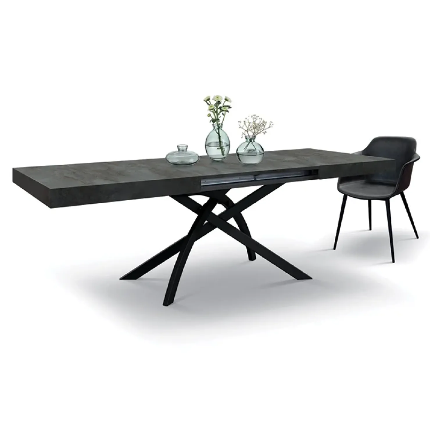 Garnero Arredamenti Tavolo 140/220 cm allungabile acciaio ossidato metallo Otab Ossido Online