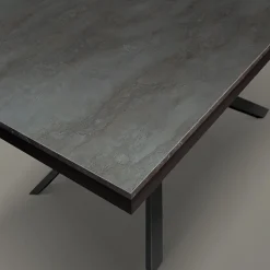 Garnero Arredamenti Tavolo 140/220 cm allungabile acciaio ossidato metallo Otab Ossido Online