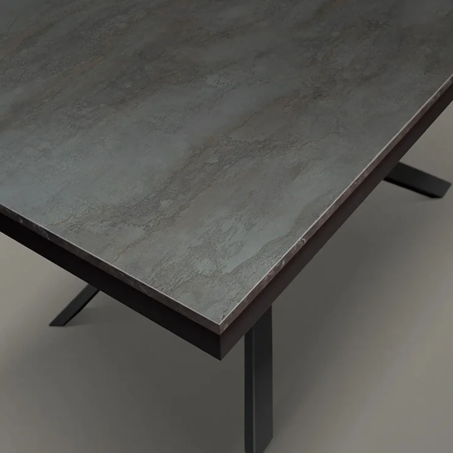 Garnero Arredamenti Tavolo 140/220 cm allungabile acciaio ossidato metallo Otab Ossido Online