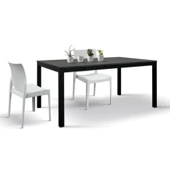 Garnero Arredamenti Tavolo 120/170 cm allungabile acciaio metallo Alanda Ossido Best