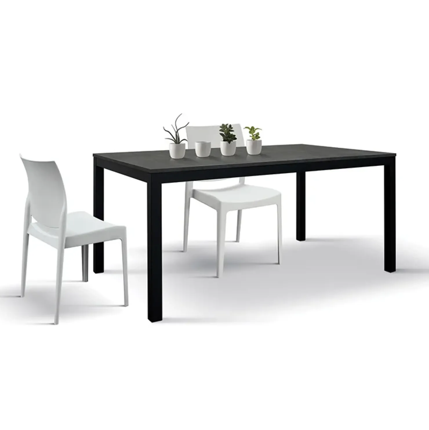 Garnero Arredamenti Tavolo 120/170 cm allungabile acciaio metallo Alanda Ossido Best