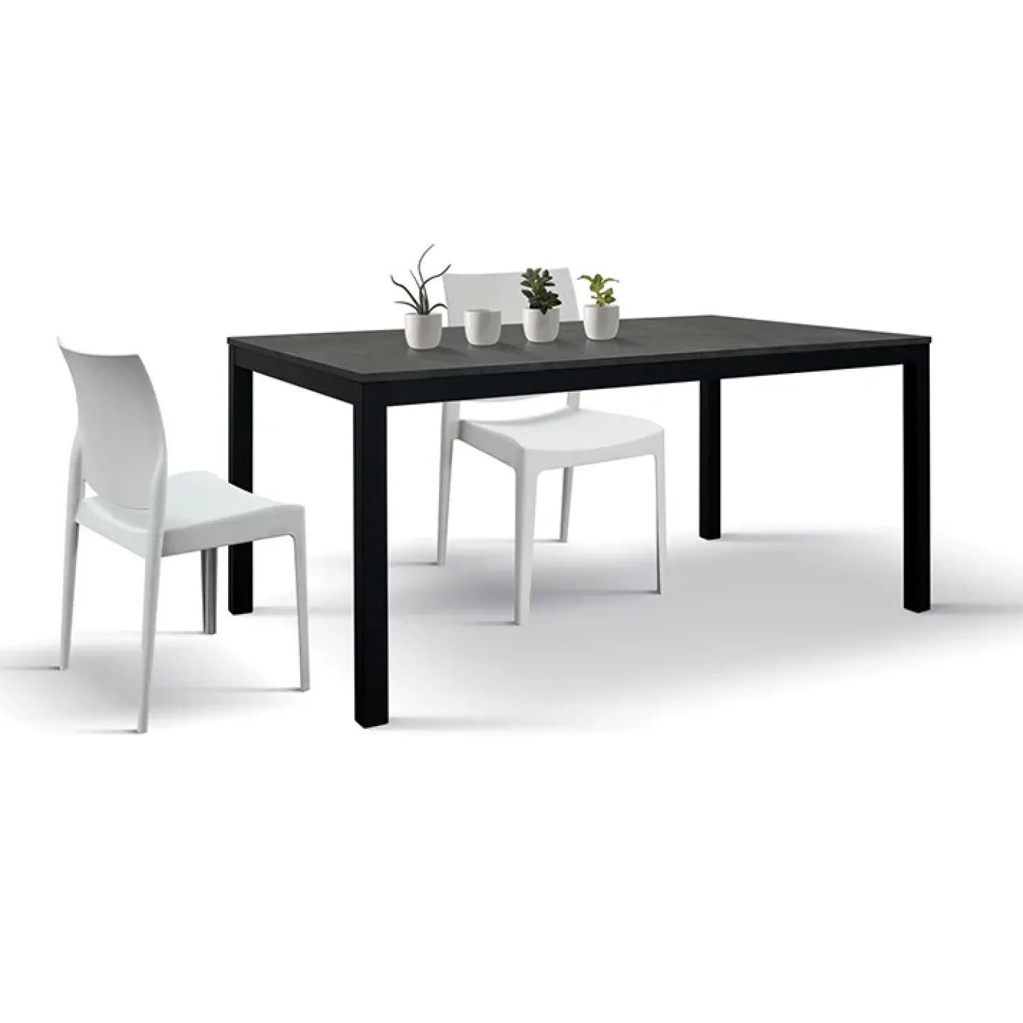 Garnero Arredamenti Tavolo 110/160 cm allungabile acciaio metallo Alanda Ossido Clearance