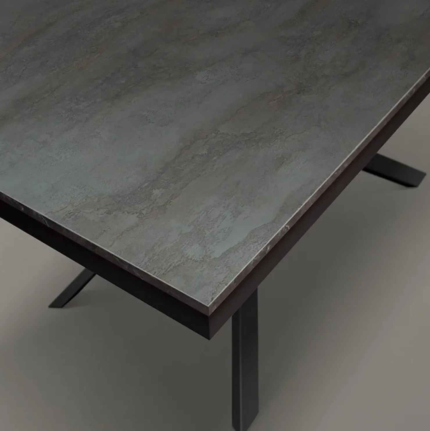 Garnero Arredamenti Tavolo 160/240 cm allungabile acciaio ossidato metallo Otab Ossido Sale