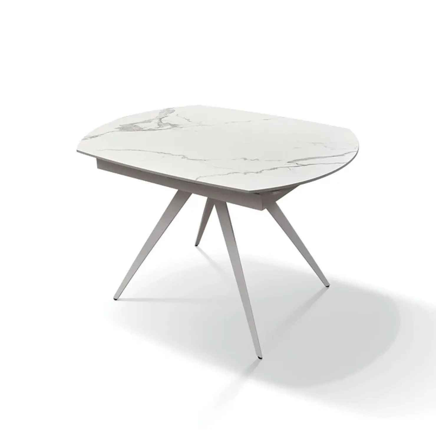 Garnero Arredamenti Tavolo 120/180 cm allungabile bianco effetto marmo metallo Globo Marmo bianco Outlet