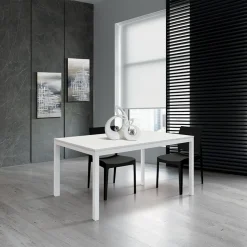 Garnero Arredamenti Tavolo 160/220 cm allungabile metallo bianco Larkin Bianco Frassinato Hot